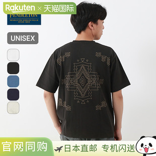 Tee 恤 Back 男女通 EMB 背面刺绣短袖 PENDLETON 彭德尔顿