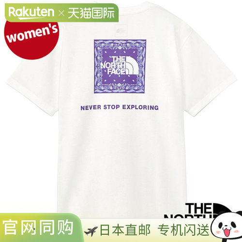 日本直邮THE NORTH FACE 短袖 Bandana 方形徽标T恤 [NTW32446-W