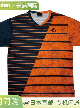日本直邮LUCENT T恤 Uni 比赛衬衫 无领 橙色 短袖 上衣  吸汗 快