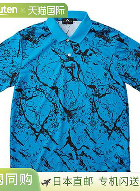 日本直邮LUCENT Polo 衫 男女士比赛衬衫 蓝色短袖上衣 服装 服装