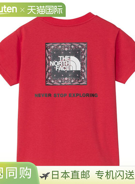日本直邮THE NORTH FACE 幼儿短袖方领 Logo T恤 NTT32546