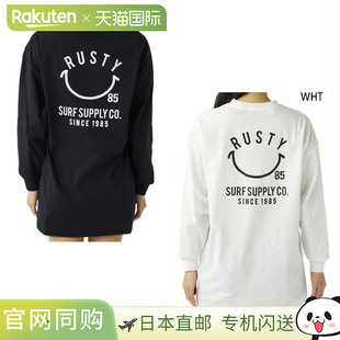 Rusty女款笑脸两栖Peartex长袖防紫外线T恤抗皱长款上衣吸汗速干R