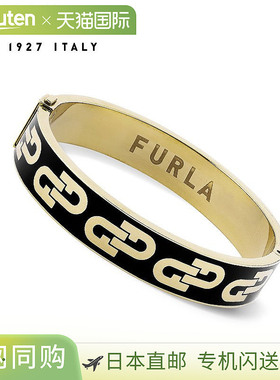 日本直邮FURLA 拱形手镯女士适用FJ0124BTL女士手镯黑色漂亮可爱