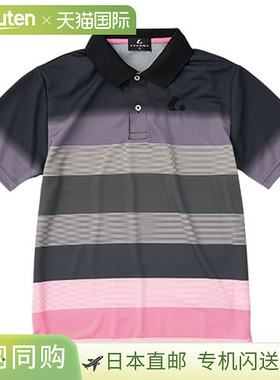 日本直邮LUCENT Polo 衫 男女士比赛衬衫 黑色短袖上衣 服装 服装