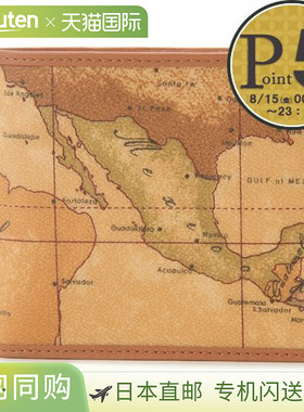 Prima Classe 地图图案折叠钱包W1036000米色（0010 NATURAL）