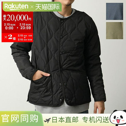 日本直邮TAION 男士羽绒服 (104B2ML-1)带绗缝圆领可折叠设计和收