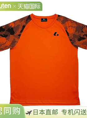 日本直邮LUCENT 网球羽毛球男士女士比赛球衣无领 XLH3322 橙色短