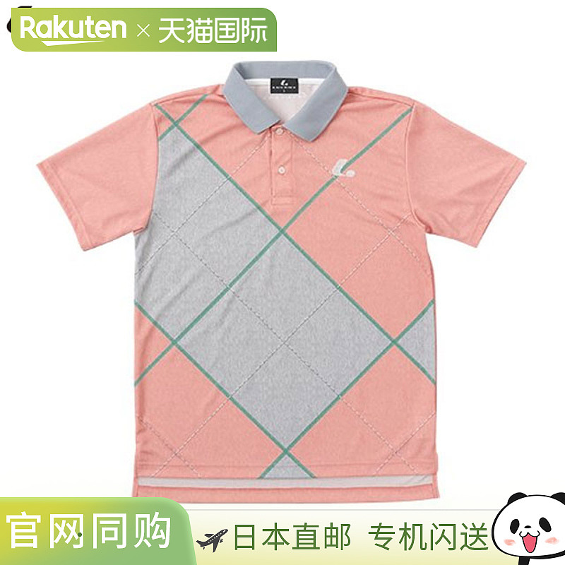 日本直邮LUCENT Polo 衫 男女士比赛衬衫 浅粉色短袖上衣 服装 服