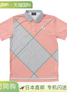 日本直邮LUCENT Polo 衫 男女士比赛衬衫 浅粉色短袖上衣 服装 服