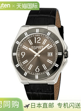 日本直邮ES1G490L0035 ESPRIT 石英深灰色男士手表