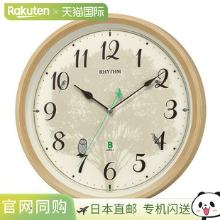 日本直邮日本野鸟协会节奏钟 四季野鸟报时挂钟 电波钟 8MN409SR0