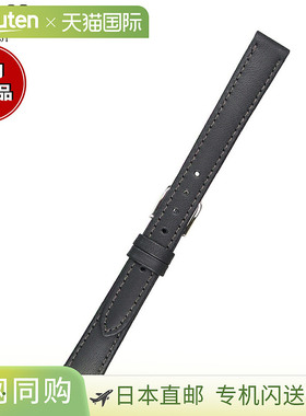 日本直邮MIMOSA 女士 CEM 小牛皮表带11 毫米黑色/银色替换表带皮