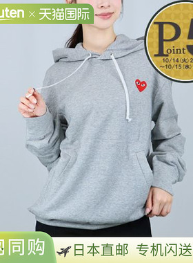 日本直邮COMME DES GARÇONS 男女士连帽衫/套头衫PLAY T170 红色