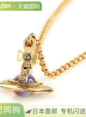 Vivienne Westwood西太后女士ORB立体土星锁骨吊坠项链