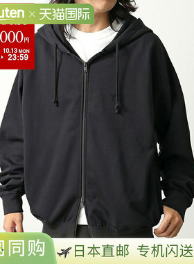 日本直邮Y-3 拉绒毛圈拉链连帽衫（KA3107）男士套头衫带衬里和标