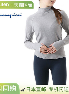 日本直邮Champion Wear 女士长袖T恤 CW-SS416 白色（010）牛津灰