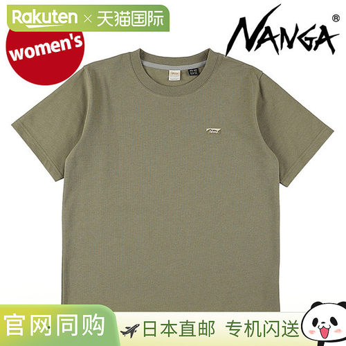 日本直邮NANGA 女士环保混纺标志刺绣T恤 [N2611-1M062B SS26] 环