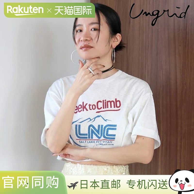Ungrid Tops 春夏 LNC 标志短款 Tee 短袖 T 恤 中长款 112432747