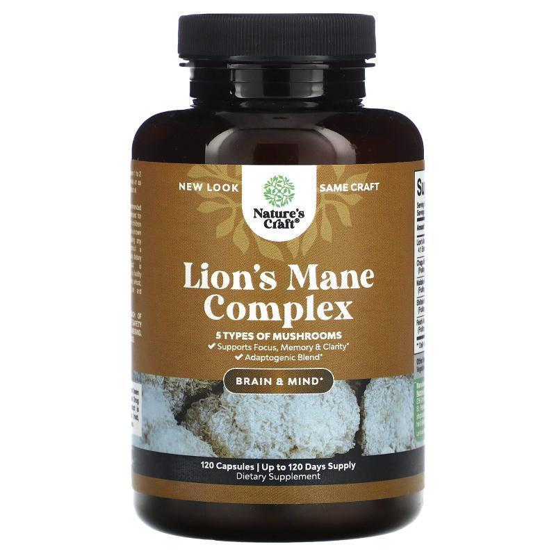 Natures Craft,Lion's Mane Complex, 120 Capsules