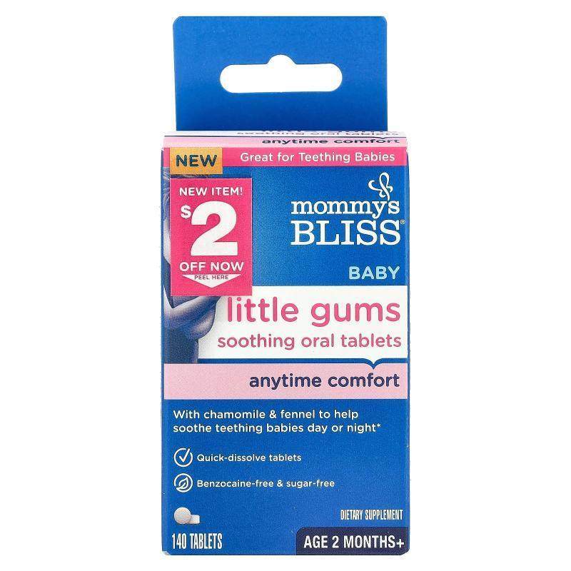 Mommy's Bliss,Baby, Little Gums Soothing Oral Tablets, 2 Mon