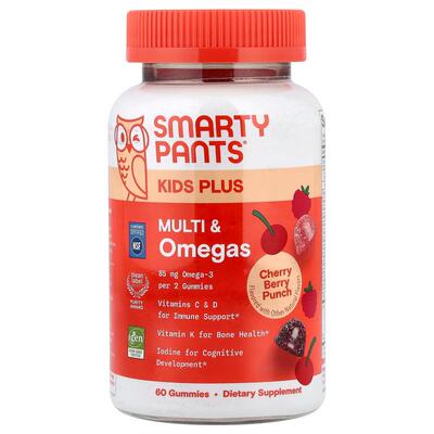 SmartyPants,Kids Plus, Multi & Omegas Gummies