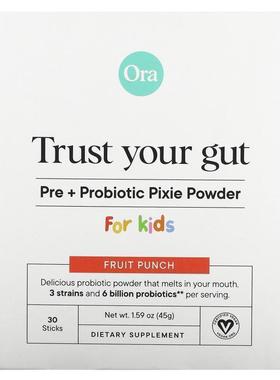 Ora,Trust Your Gut, Pre + Probiotic Pixie Powder, For Kids,