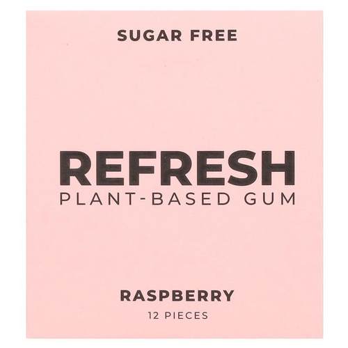 Refresh Gum,植物基胶，树莓，12 片