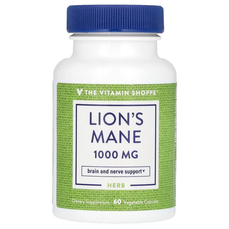 The Vitamin Shoppe,Lion's Mane, 1,000 mg, 120 Vegetable Caps