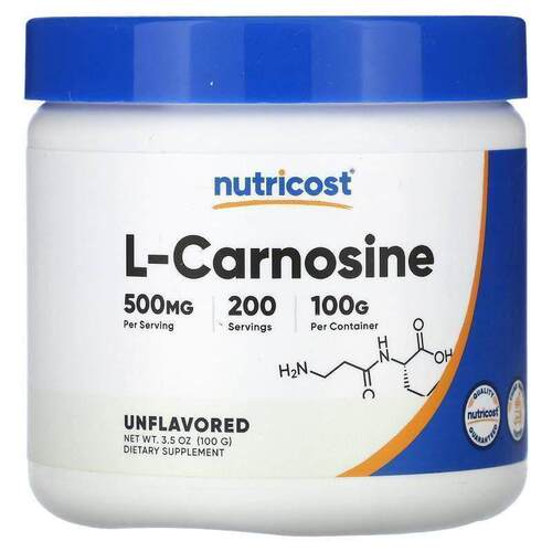 Nutricost,L-Carnosine, Unflavored, 3.5 oz (100 g)