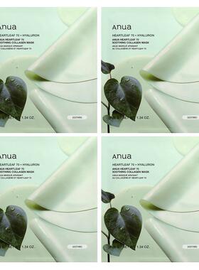 Anua,Heartleaf 70 Soothing Collagen Beauty Mask, 4 Sheets, 1