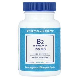 The Vitamin Shoppe,Vitamin B2 Riboflavin, 100 mg, 100 Vegeta