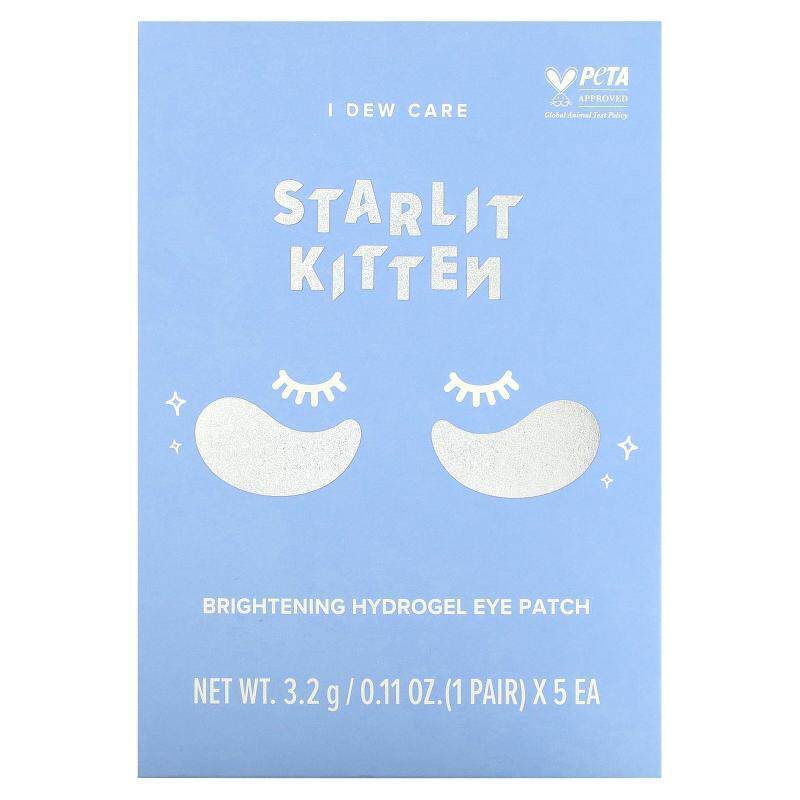 I Dew Care,Starlit Kitten, Brightening Hydrogel Eye Patch, 5