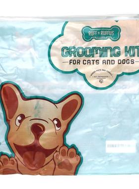 Ruff 'N Ruffus,Grooming Kit for Cats and Dogs, Aqua, 1 Brush