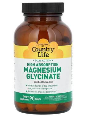 乡村生活,High Absorption, Dual Action Magnesium Glycinate, 9