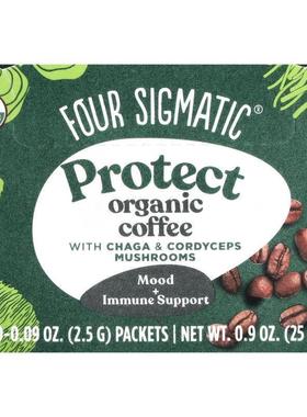 Four Sigmatic,速溶白桦茸虫草咖啡粉，中度烘焙，10 包，每包 0.