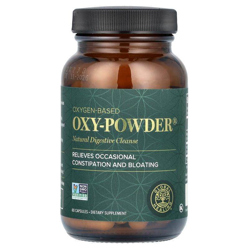 Global Healing,Oxy-Powder, Natural Digestive Cleanse, 60 Cap