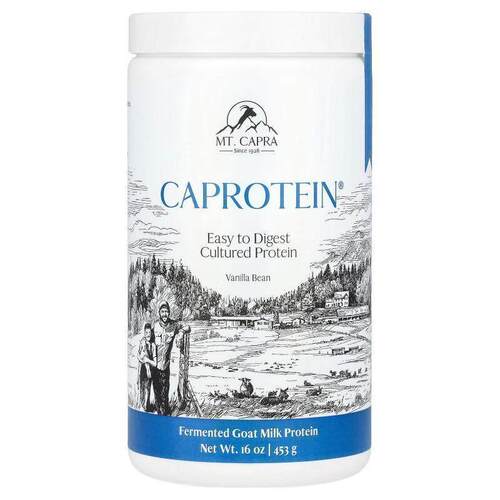 Mt. Capra,Caprotein，高级山羊奶蛋白质，天然香草，1磅（453克