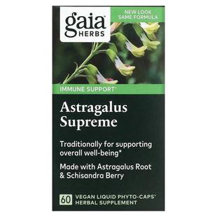 Supreme 120 Vegan Gaia Phyto Astragalus Liquid Caps Herbs