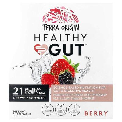Terra Origin,Healthy Gut™, Berry , 21 On The Go Packets, 0.2