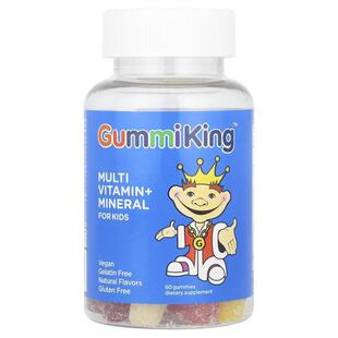 GummiKing 儿童专用综合维生素和矿物质软糖天然水果味