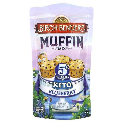 Birch Benders,Muffin Mix, Keto, Blueberry , 8 oz (227 g)