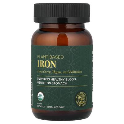 Global Healing,Iron, Plant-Based , 60 Capsules