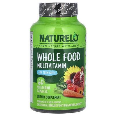 NATURELO,Whole Food Multivitamin for Teen Guys, 60 Vegetaria