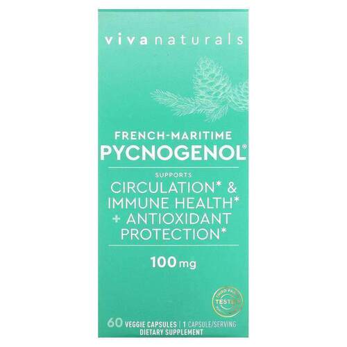 Viva Naturals,法国滨海 Pycnogenol，60 粒素食胶囊