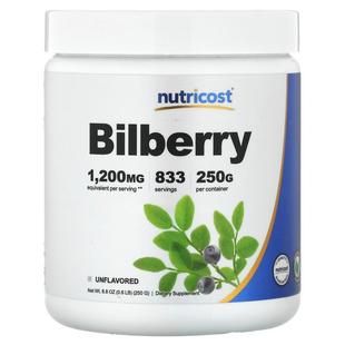 Nutricost,Bilberry Powder, Unflavored, 8.8 oz (250 g)