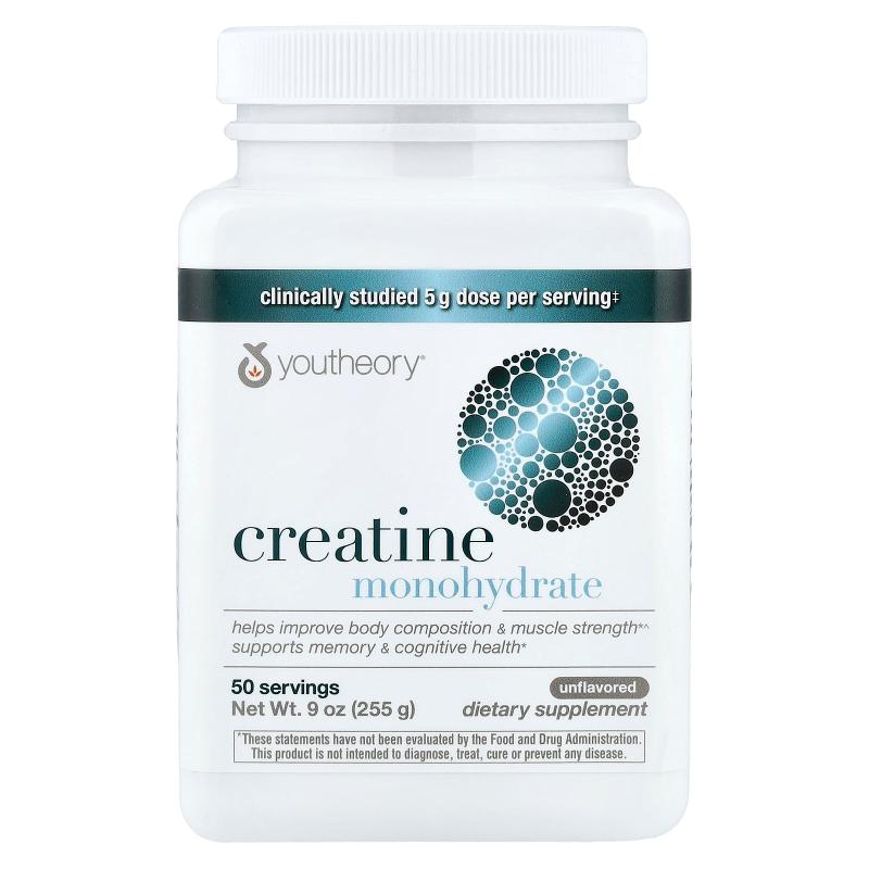 Youtheory,Creatine Monohydrate, Unflavored, 9 oz, 9 oz (255图片