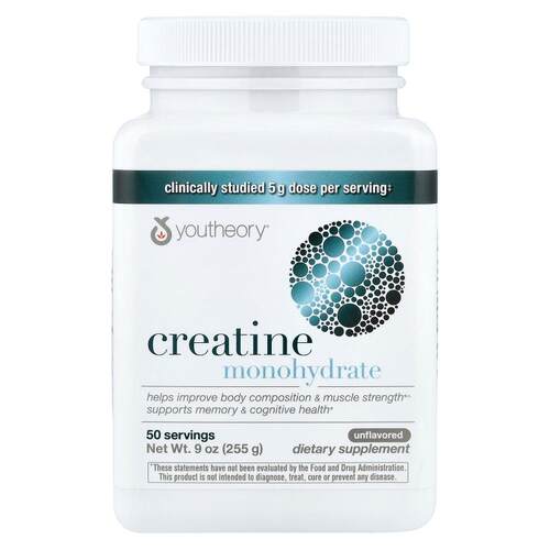 Youtheory,Creatine Monohydrate, Unflavored, 9 oz, 9 oz (255