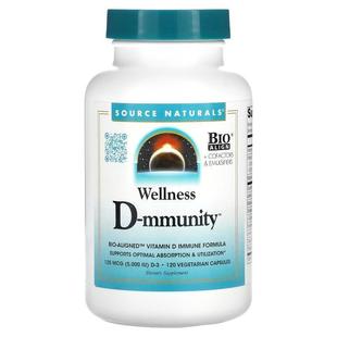 源美,Wellness D-Immunity，125 微克，120 粒素食胶囊