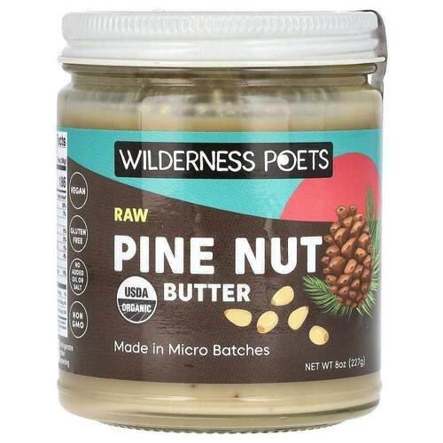 Wilderness Poets LLC,Pine Nut Butter, Raw, 8 oz (227 g)