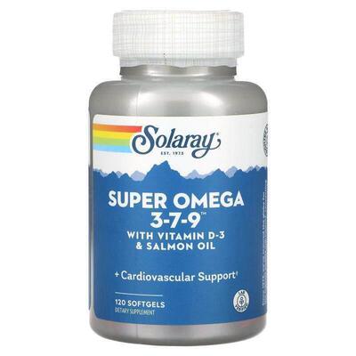 Solaray,Super Omega 3-7-9 with Vitamin D-3 &amp;amp;amp;